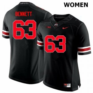 Women's Ohio State Buckeyes #63 Michael Bennett Black Nike NCAA Limited College Football Jersey Super Deals QTE8244KA
